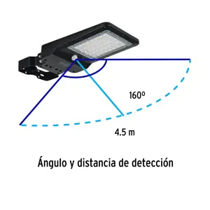 Luminario suburbano de LED 8 W con panel solar, Volteck