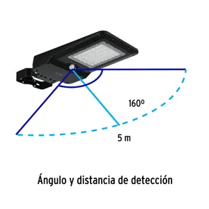 Luminario suburbano de LED 15 W con panel solar, Volteck