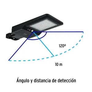 Volteck Luminario suburbano LED 40 W c/panel solar y control remoto