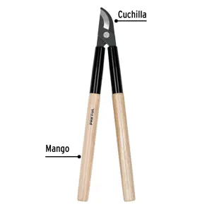 Tijera para ramas 52 cm, mgos de madera con casquillo,PRETUL