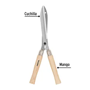 Tijera para poda 49 cm, mgos de madera, PRETUL