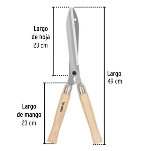 Tijera para poda 49 cm, mgos de madera, PRETUL