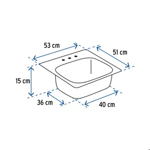 Tarja de empotrar sencilla 50x53cm, Foset