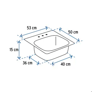 Tarja de empotrar sencilla 50x53cm, Foset Basic