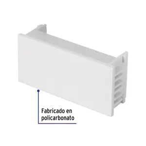 Tapón ciego, 1 módulo, línea Española, color blanco, Volteck