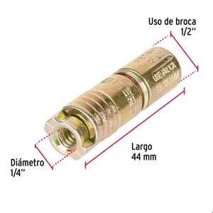 Caja con 100 taquetes expansivos de 1/4