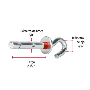 Fiero Bolsa con 4 taquetes expansivos 10x65 mm con armella abierta