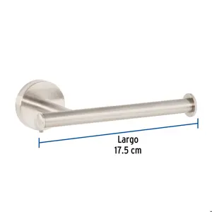 Portarrollo metálico acabado satín, Foset Túbig