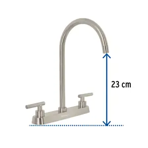 Foset Mezcladora para fregadero, manerales palanca, satín, Tubig