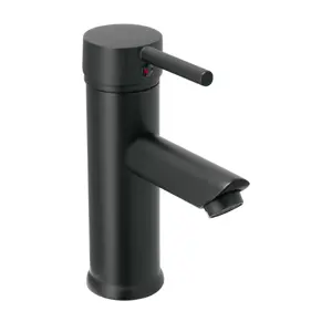 Monomando corto negro para lavabo, Foset Tubig