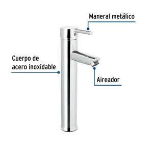 Monomando alto cromo para lavabo, Foset Tubig