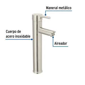 Monomando alto satín para lavabo, Foset Tubig