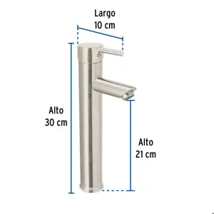 Monomando alto satín para lavabo, Foset Tubig