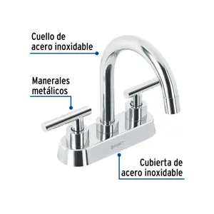 Foset Mezcladora p/lavabo, bar, manerales palanca, cromo, Tubig