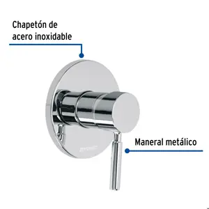 Foset Monomando para regadera, cromo, TÚBIG