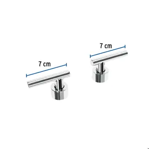 Foset Juego de 2 manerales para mezcladora, palanca, cromo, Tubig