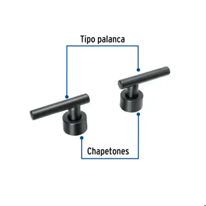 Foset Juego de 2 manerales para mezcladora, palanca, negro, Tubig