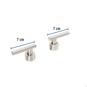 Foset Juego de 2 manerales para mezcladora, palanca, satín, Tubig