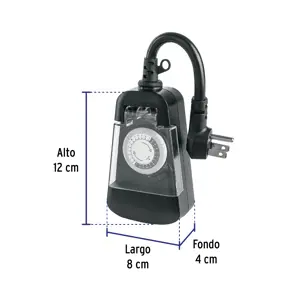 Temporizador analógico para uso en exteriores, Volteck