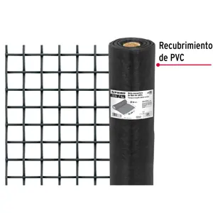 Fiero Rollo de 30 m x 0.75m malla mosquitera fibra de vidrio negra