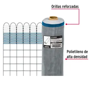 Fiero Rollo de 30 m x 0.9 m de malla mosquitera plástica gris