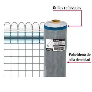 Fiero Rollo de 30 m x 1.05 m de malla mosquitera plástica gris