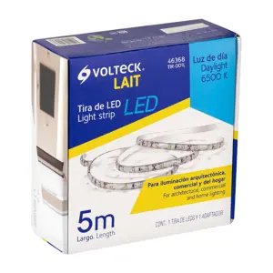 Volteck Tira de LED de 5 m 18 W para interior y exterior luz de día