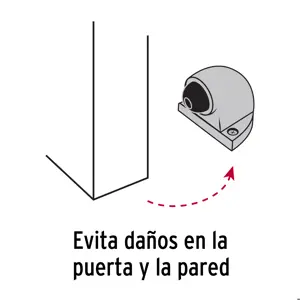 Tope tipo codo para puerta, acabado cromo,Hermex