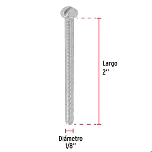 Bolsa con 250 tornillos 1/8