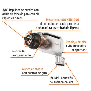 Llave neumática de impacto 3/8