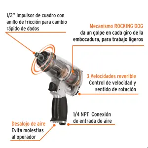 Kit de llave de impacto 1/2