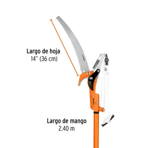 Truper Cortador de ramas altas mango telescópico 2.4 m aluminio