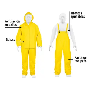 Conjunto impermeable doble capa, talla G, Truper