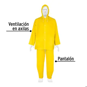 Conjunto impermeable ligero de PVC, talla G, Pretul