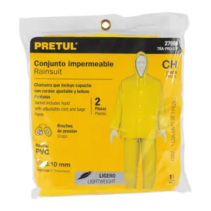 Conjunto impermeable ligero de PVC, talla CH, Pretul