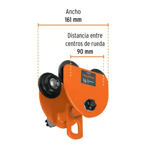 Truper Trole de carga 1/2 ton para vigas IPS e IPR, ajustable