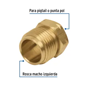 Tuerca izquierda de latón 7/8