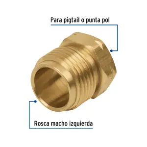 Tuerca izquierda de latón 7/8