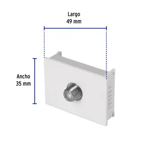 Volteck Toma de televisión, 1.5 módulos, línea Española, blanco