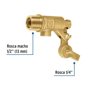 Válvula de flotador de latón 1/2