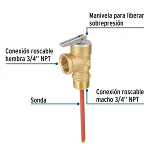 Válvula de alivio de 3/4