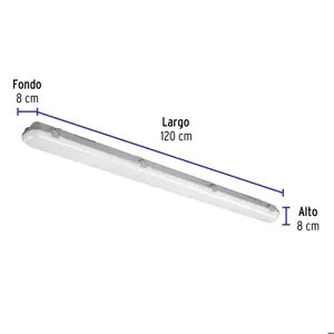 Volteck Luminario lineal de LED 36 W de sobreponer a prueba de vapor