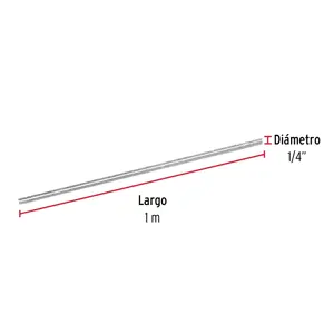 Varilla roscada de 1 m x 1/4