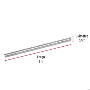 Varilla roscada de 1 m x 3/4