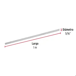 Varilla roscada de 1 m x 5/16