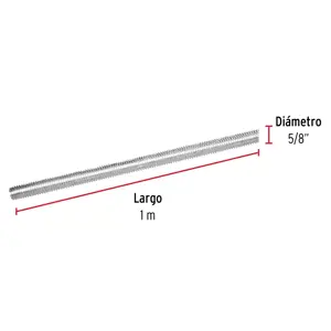 Varilla roscada de 1 m x 5/8