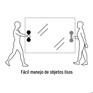 Ventosa de aluminio para vidrio, 2 copas de succión, Truper