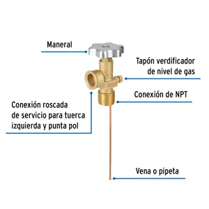 Foset Válvula de servicio para tanque estacionario hasta 300 L