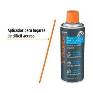 Grasa blanca de litio en aerosol 295 ml, Truper