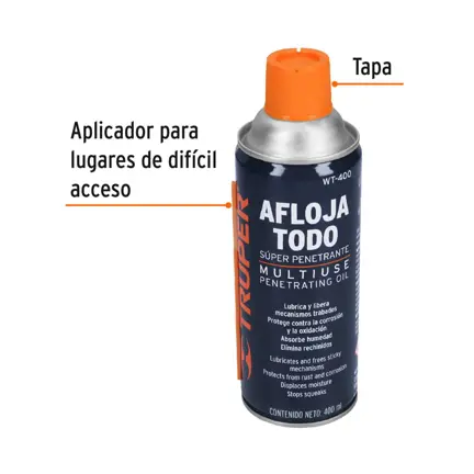 Lubricante multiusos en aerosol, 400ml (14oz), TRUPER